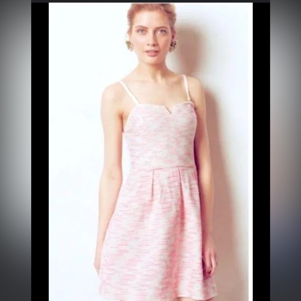 Anthropologie Moulinette Soeurs Pasteque Strapless Sparkle Tweed Dress